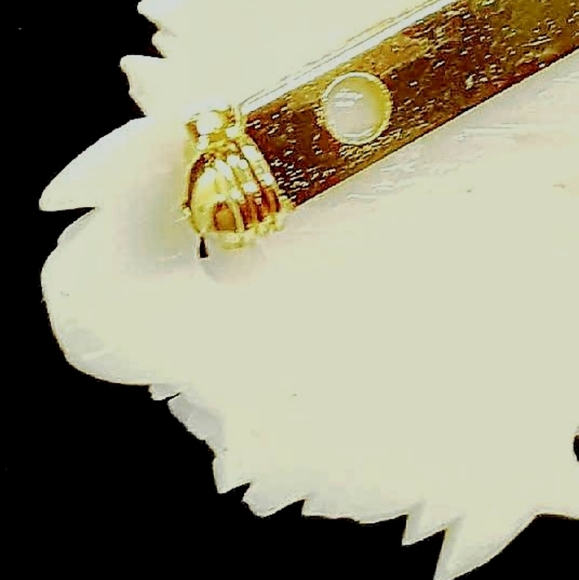 🔴 Vintage 1950's Carved Bone Brooch - Picture 10 of 11